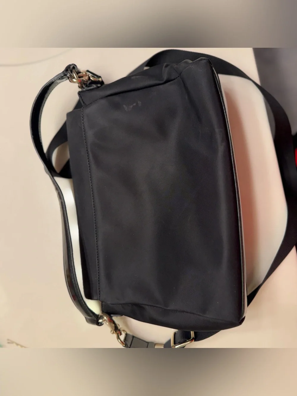 kate spade Black Nylon and Patent Leather Crossbody Bag